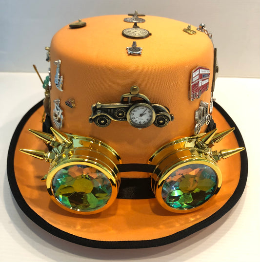 Steampunk Style (Turn Back Time Theme) Hat with Goggles (Item #561)