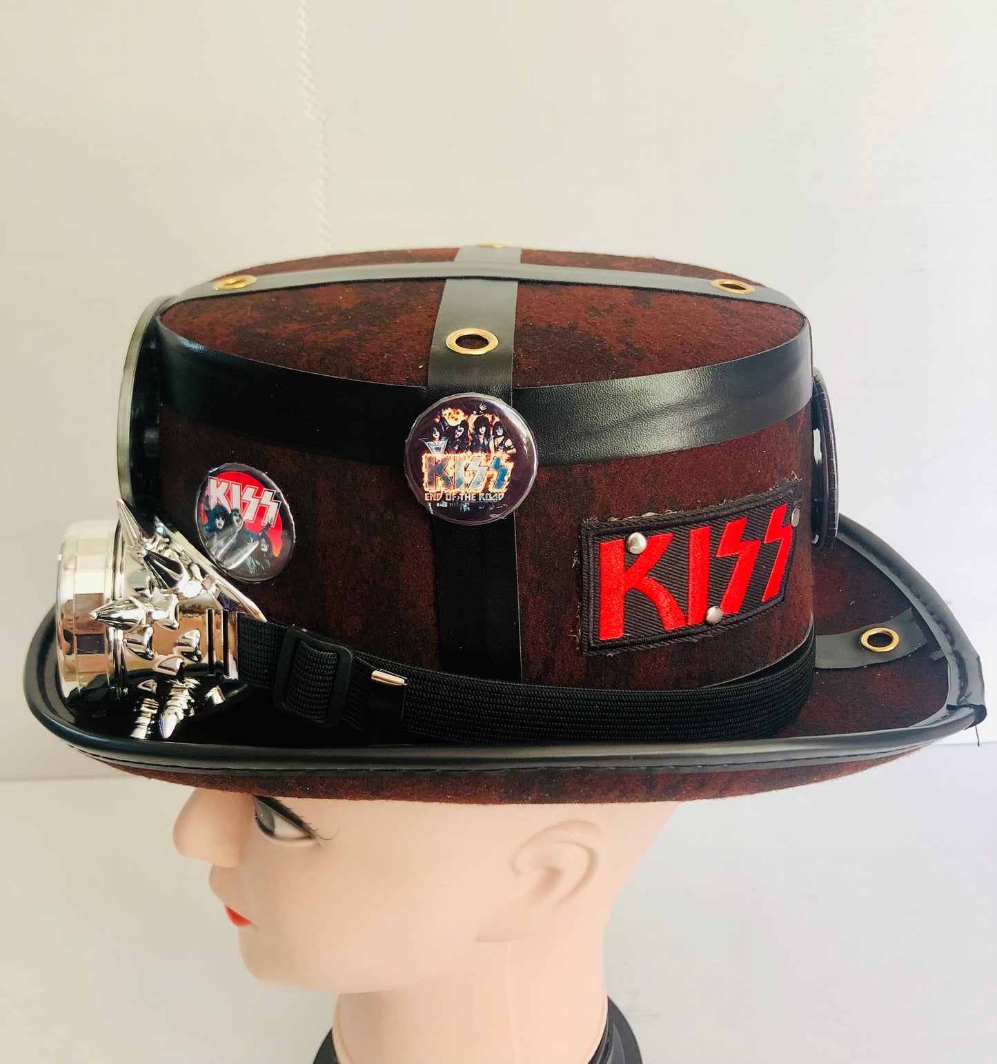 Steampunk Style  (KISS Theme) Hat with Goggles (Item #465)