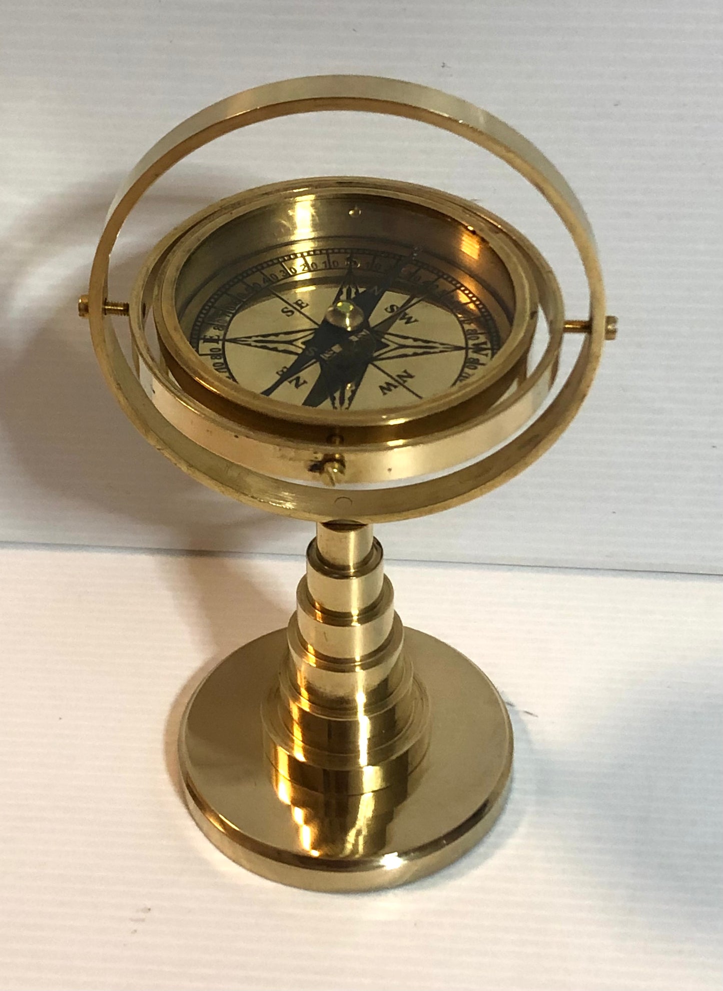 6” Solid Brass Binnacle compass