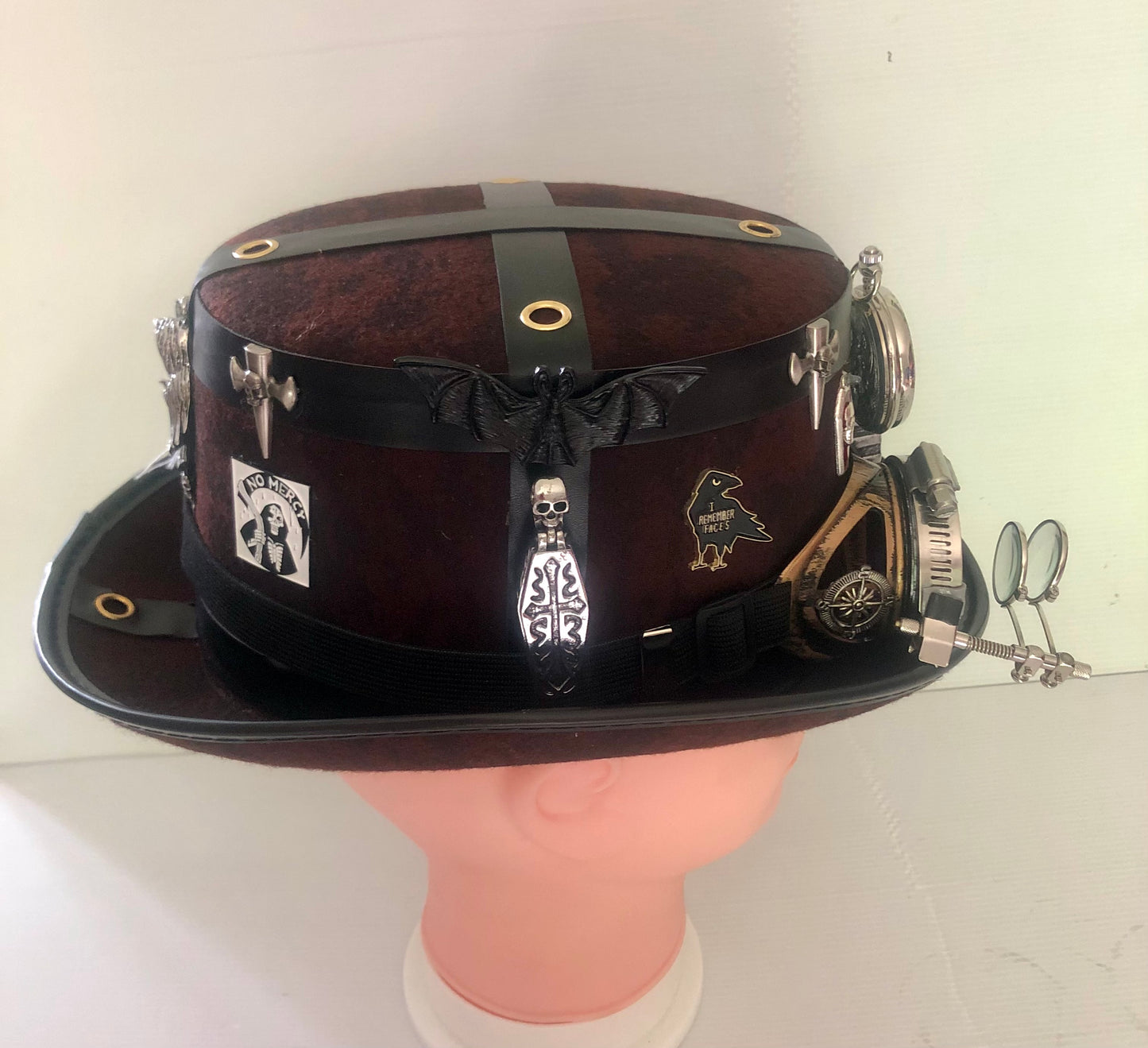 Steampunk Style (Grim Reaper Theme) Hat with Goggles (Item #535)