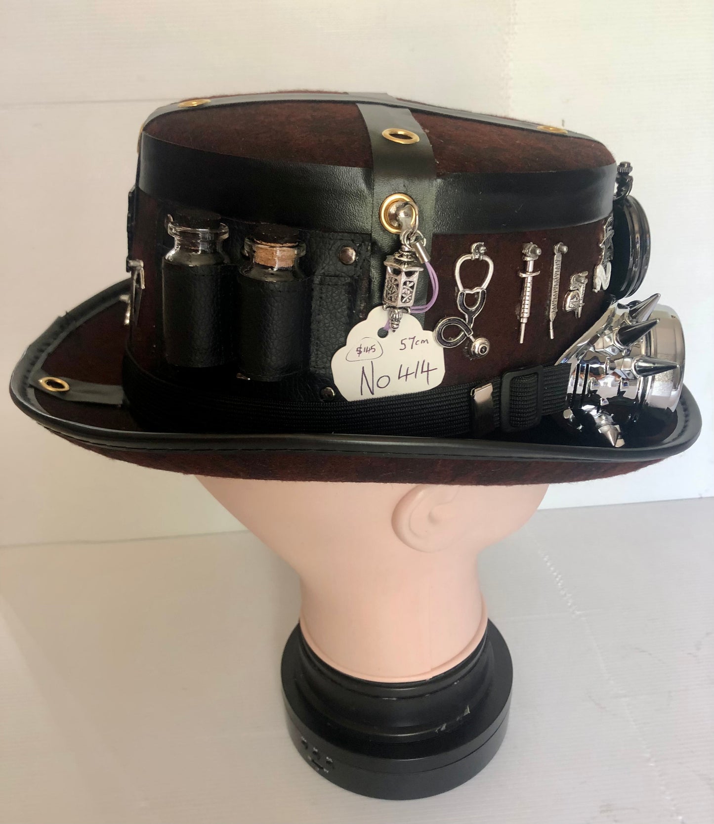 Steampunk Style Hat (Plague Dr Theme) with Goggles (Item # 414)