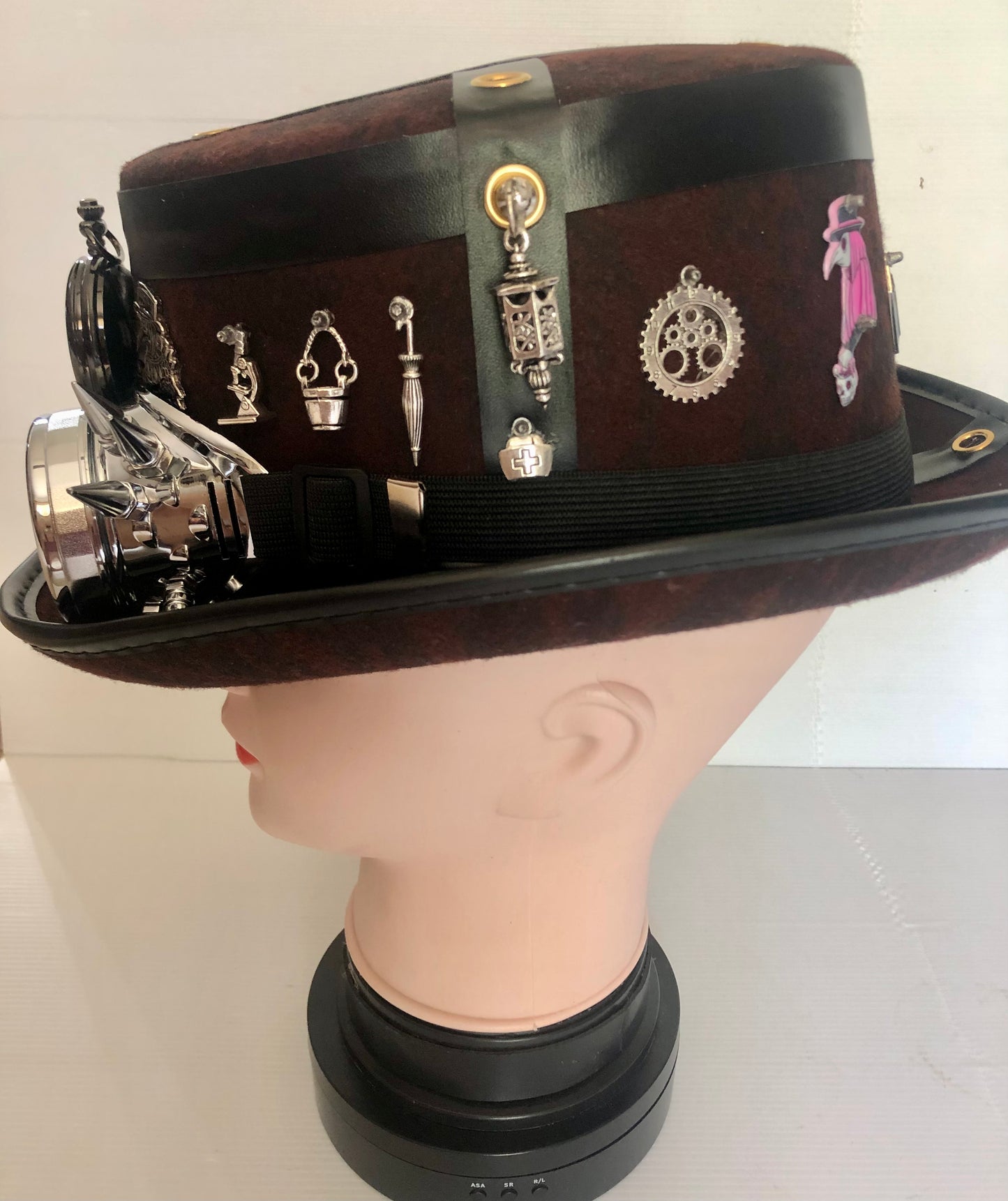 Steampunk Style Hat (Plague Dr Theme) with Goggles (Item # 414)