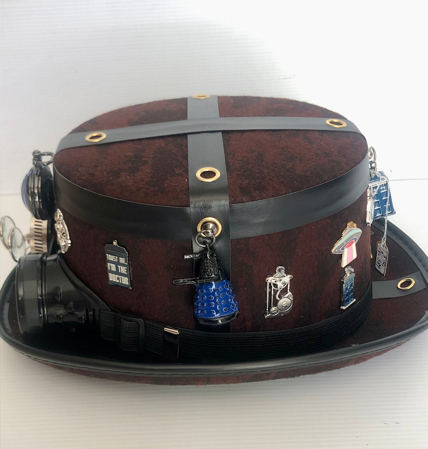 Steampunk Dr Who Style Hat with Goggles (Item #389)