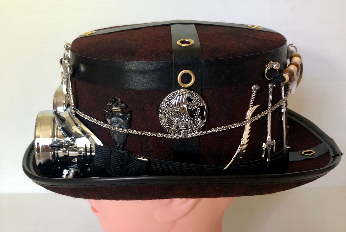 Steampunk Style (Vikings Theme) Hat with Goggles (Item #546)