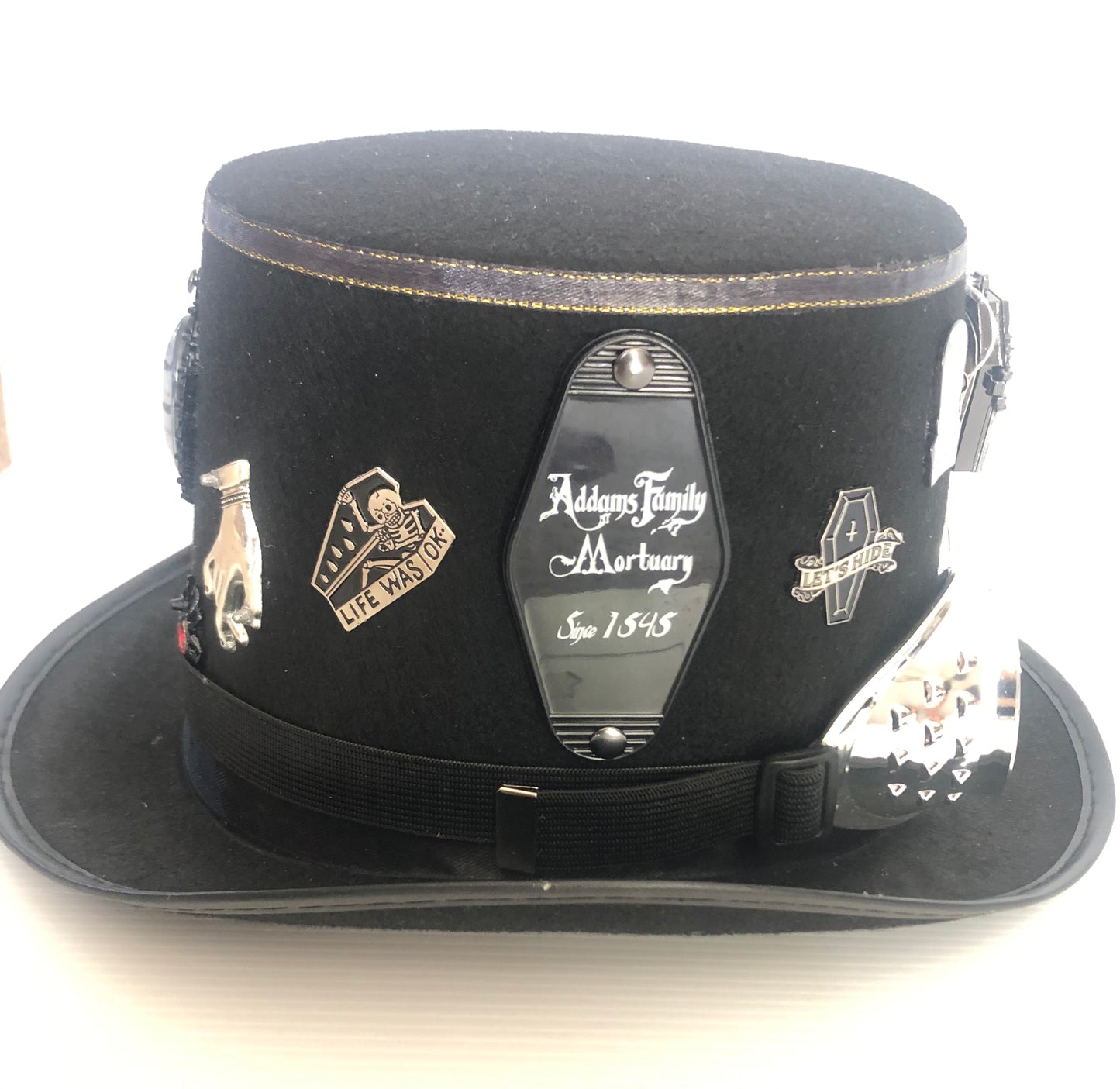 Steampunk Style { Adams Family Theme} Hat with Goggles (Item #384)