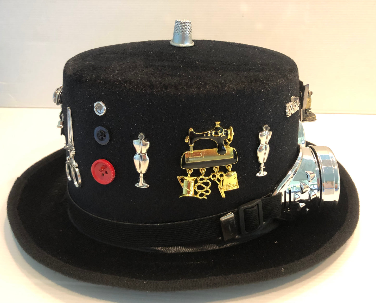 Steampunk Style (A Stitch In Time Theme) Hat with Goggles (Item #564)