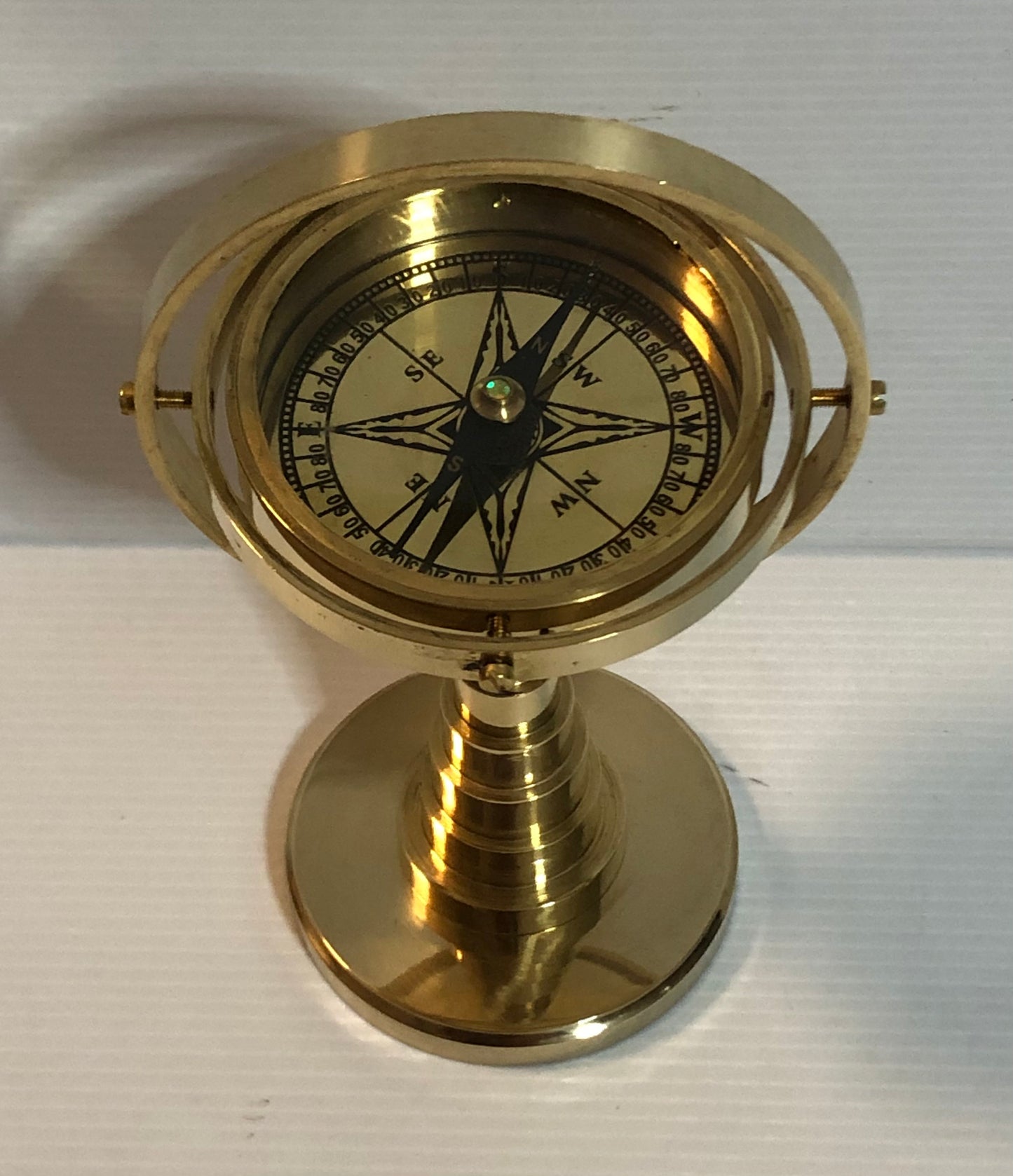 6” Solid Brass Binnacle compass