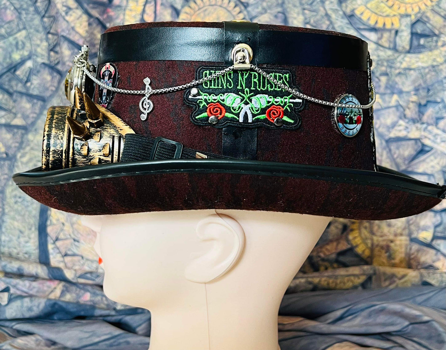 Steampunk Style Hat Gun N Roses Theme with Goggles (Item #357)