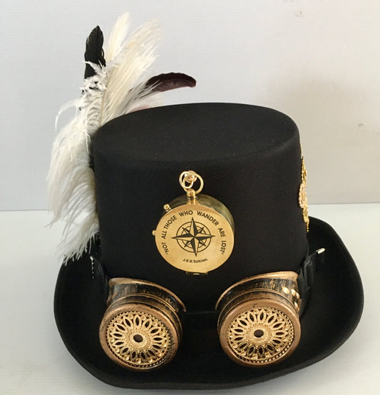 Steampunk Hat with Goggles (Item #NC149)