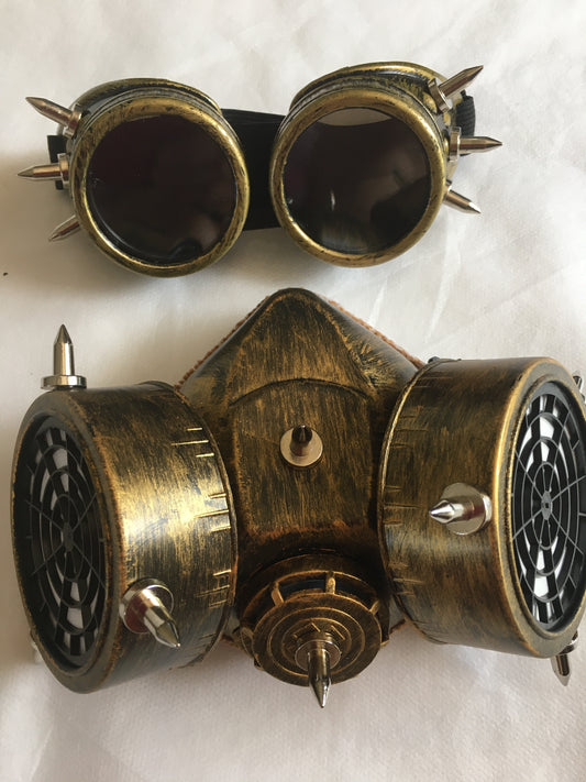 Steampunk goggles (MK027-Gold)