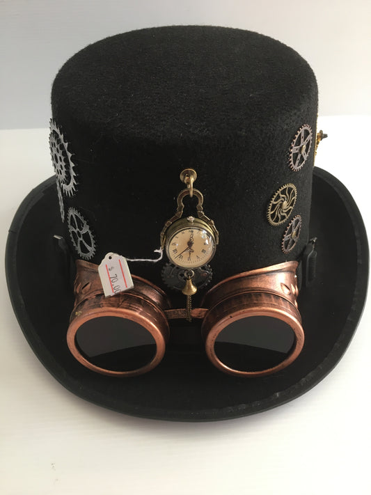 Steampunk Hat with Goggles (Item #NC130)