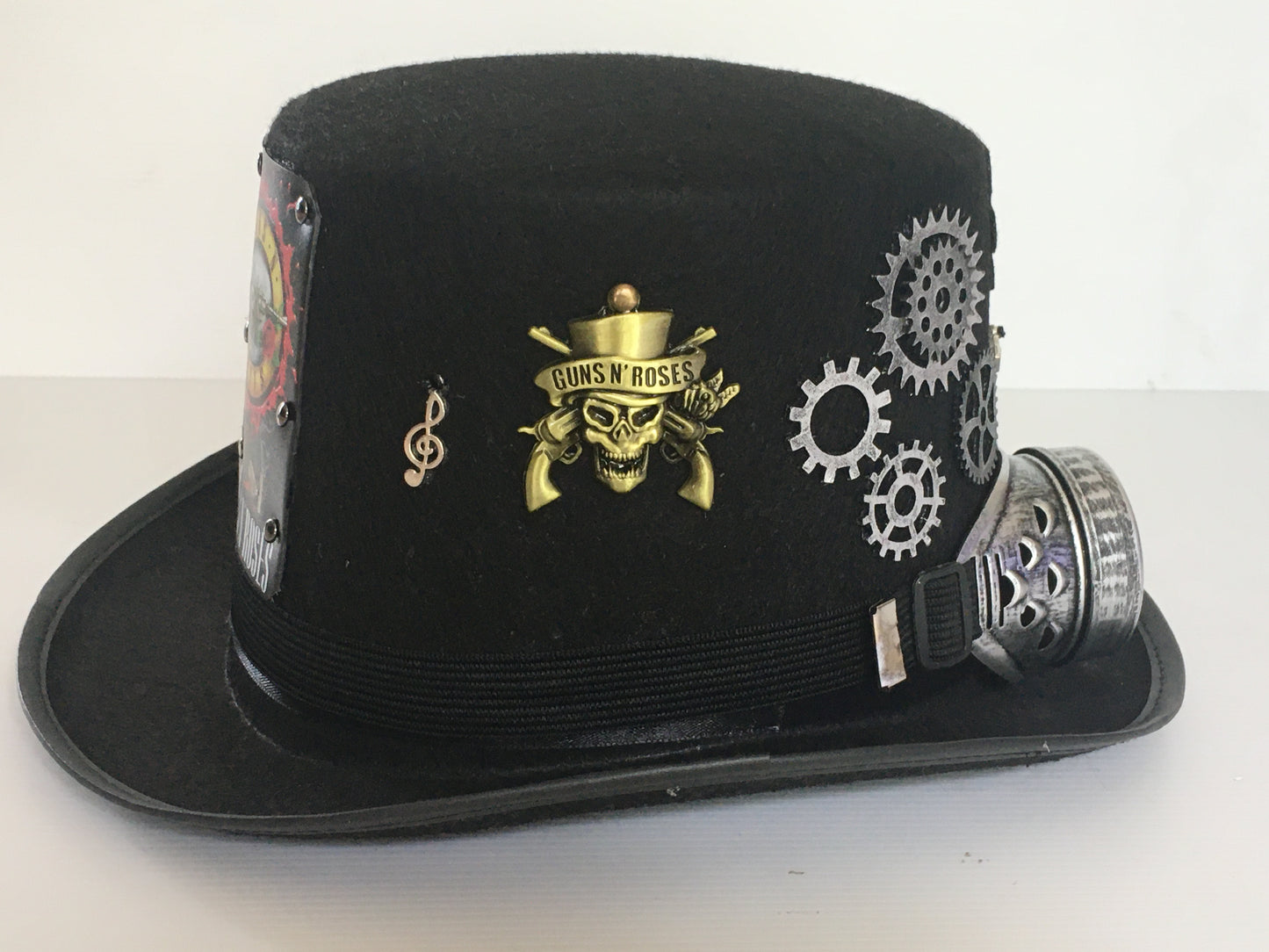 Steampunk Style Top Hat with "Guns N Roses "theme   (Item #96)