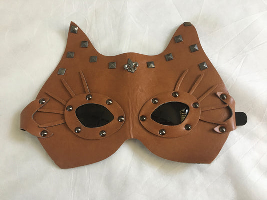 Steampunk face leather mask (MK034)