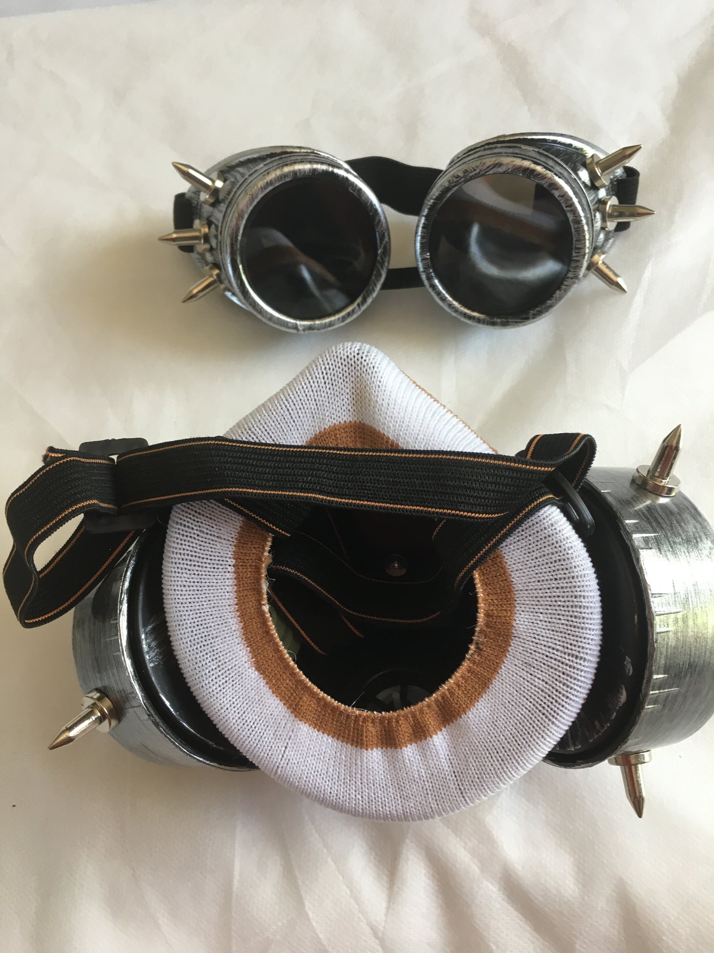 Steampunk goggles (MK028-Old Silver)