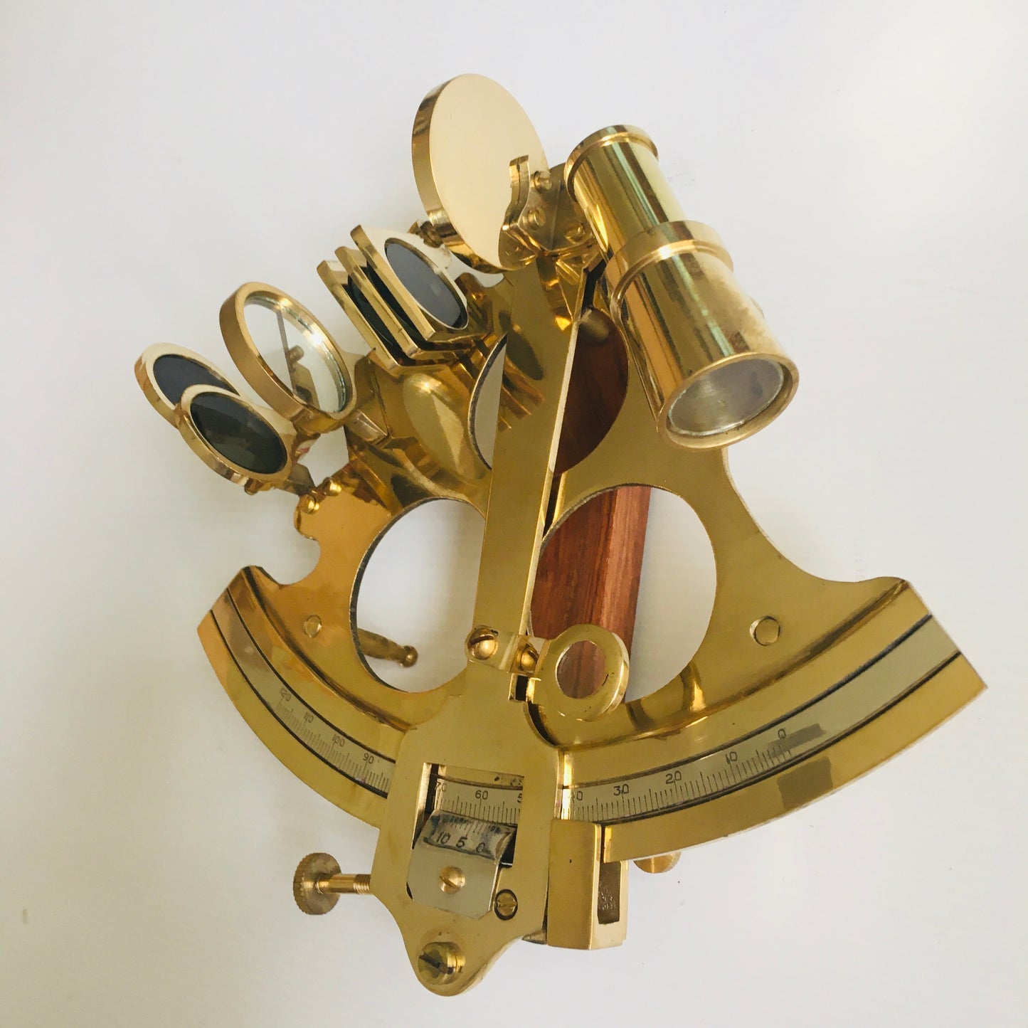 Solid shiny Brass Nautical Sextant 6 " ( without box)
