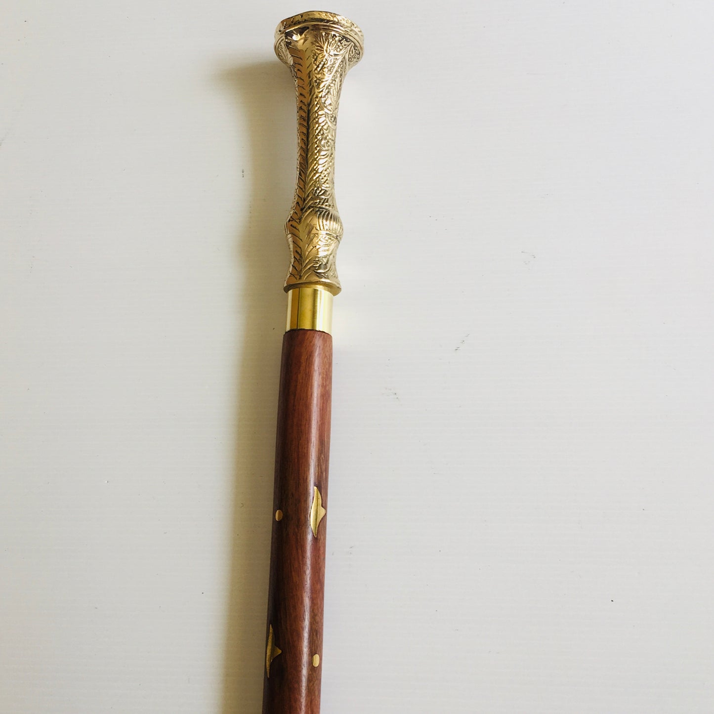 Walking Stick Black Turned wood with Silver Skull Handle