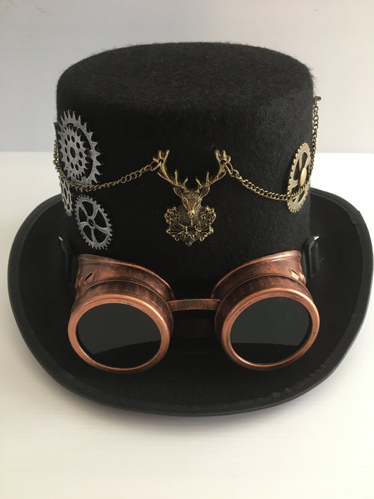 Steampunk Hat with Goggles (Item #NC131)