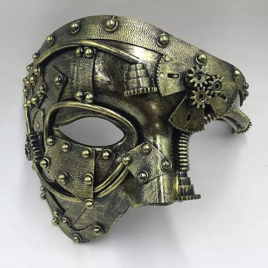 Steampunk half face mask