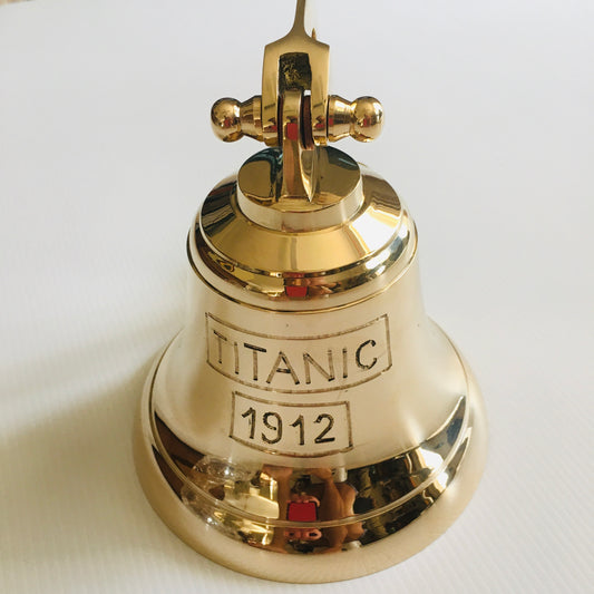 Solid Brass 5 " Bell shiny Brass Titanic 1912 Inscription