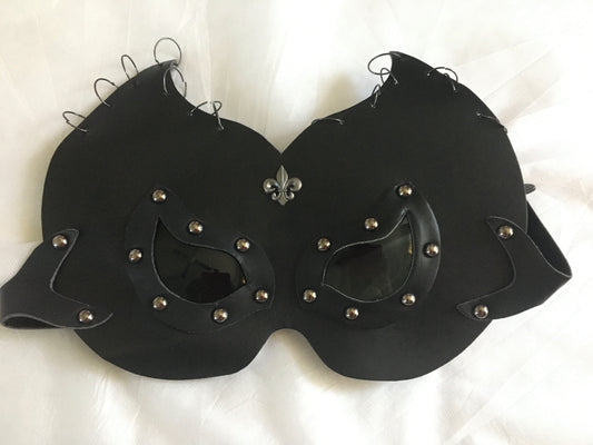 Steampunk face leather mask (MK033)