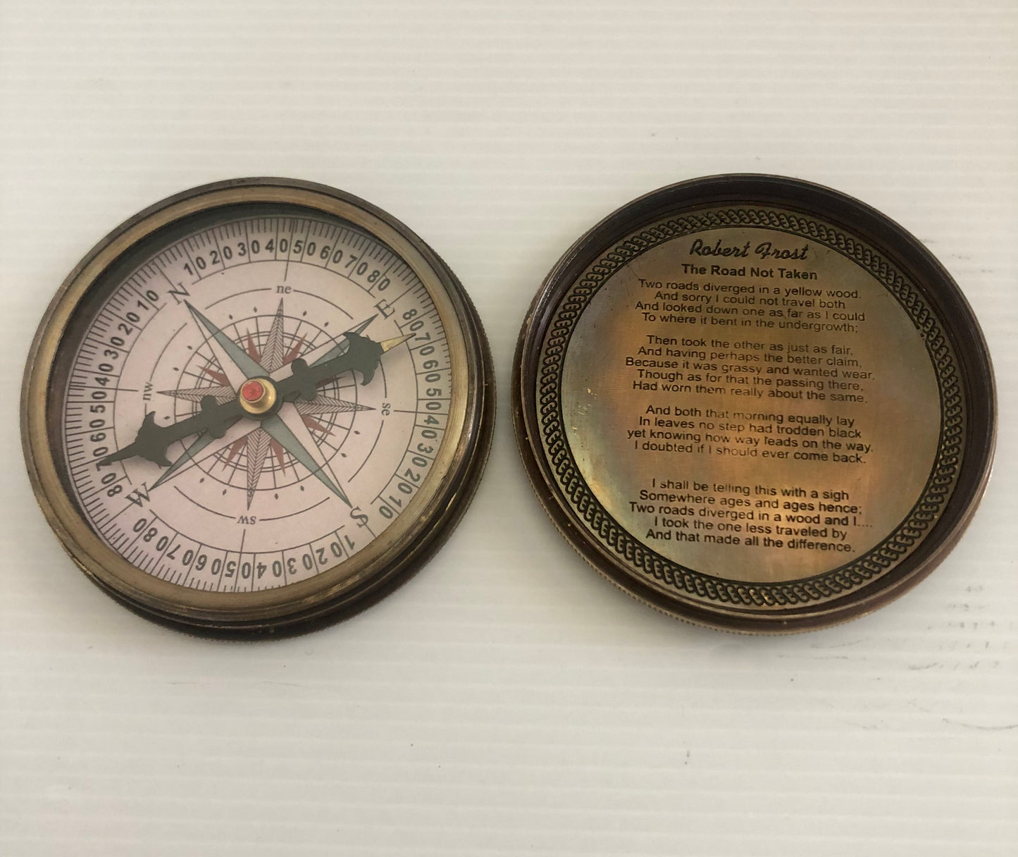 New Solid brass Compass with 100 year calendar