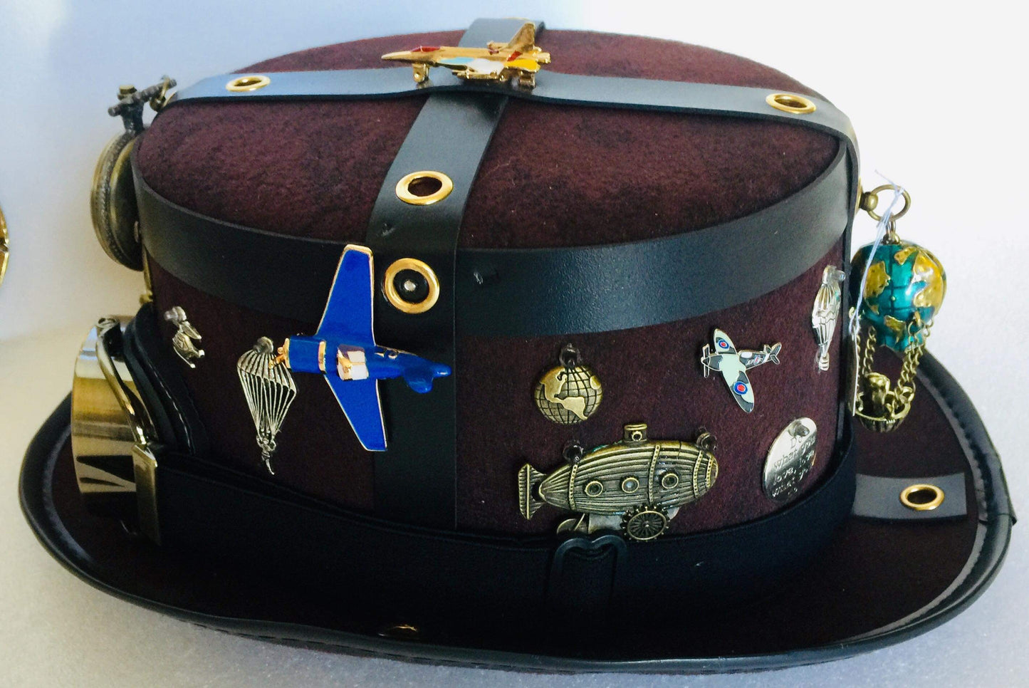 Steampunk Style Top Hat  Theme is "The Magnificent Men in their Flying Machines" (Itemm #NC82)