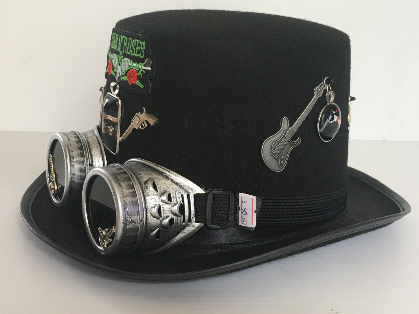 Steampunk Style Top Hat with "Guns N Roses "theme   (Item #96)