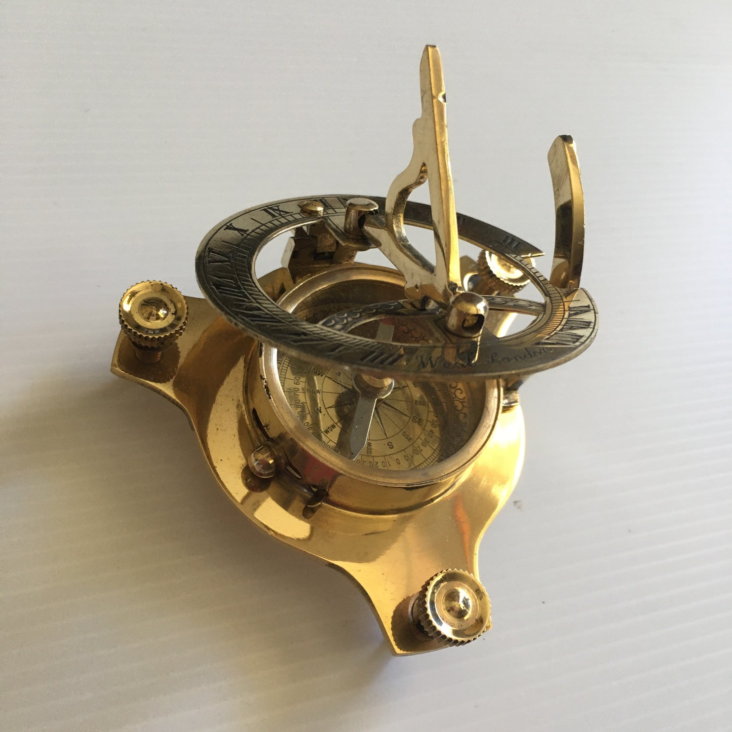 Solid Brass Sundial Compass 3inch