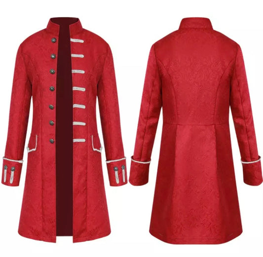 Steampunk trench coat (RED COLOUR)