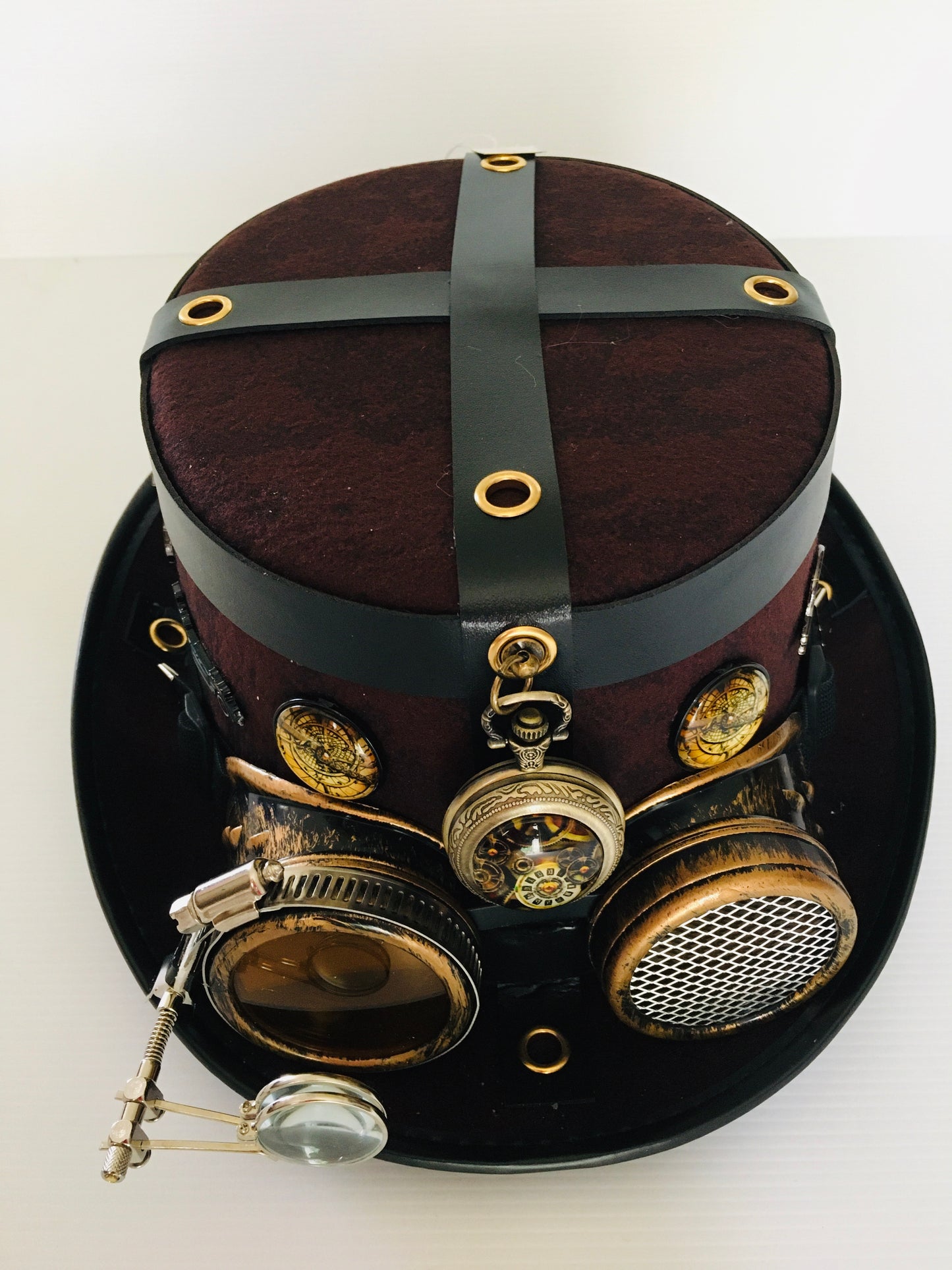 Steampunk hat with goggles (Item #NC85)