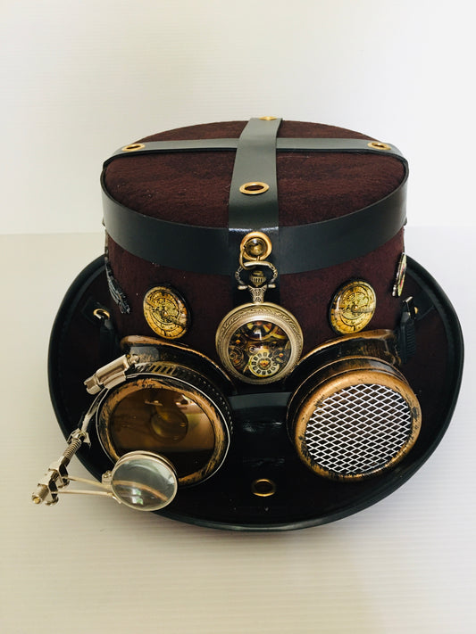 Steampunk hat with goggles (Item #NC85)